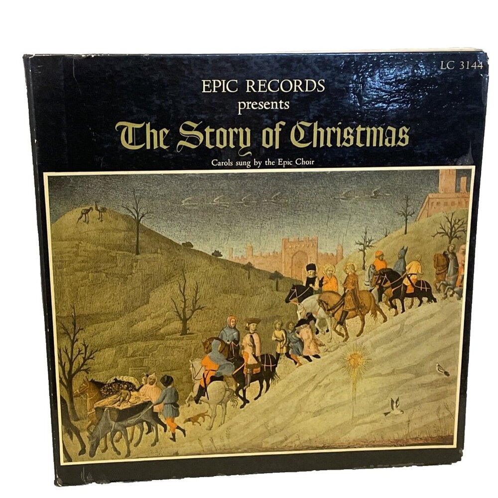 The Epic Choir The Story Of Christmas (Vinyl, 1955) Epic LC 3144 Fair 5 pg Book